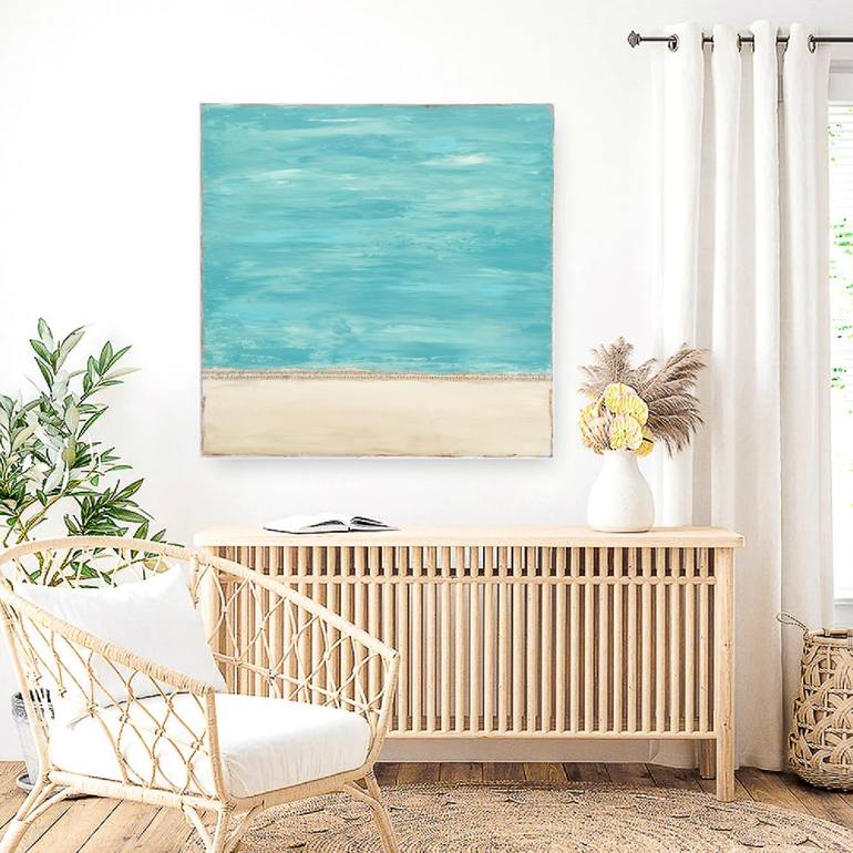 Original Color Field Painting Beach Painting by Sabina D'Antonio