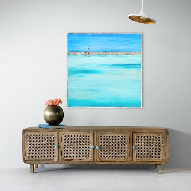 Original Color Field Painting Seascape Painting by Sabina D'Antonio