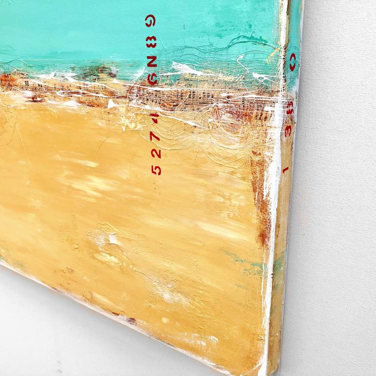 Original Color Field Painting Beach Painting by Sabina D'Antonio