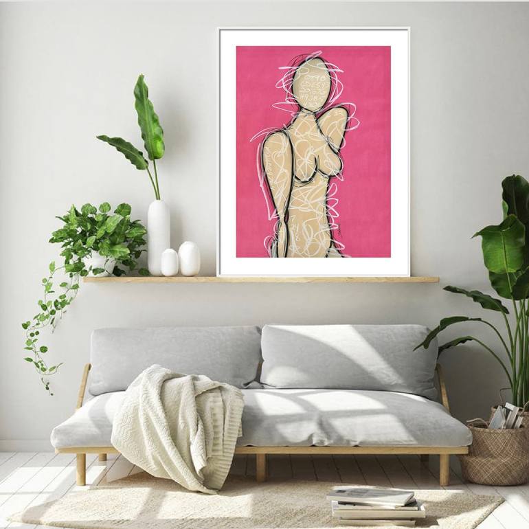 Original Nude Drawing by Sabina D'Antonio