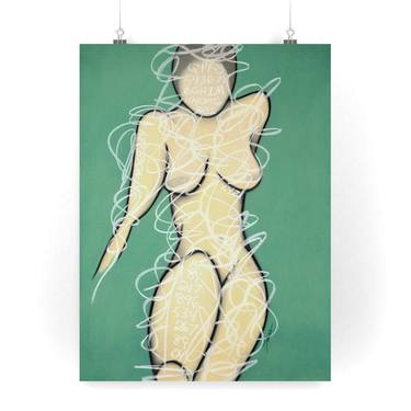 Moving On Contemporary Abstract Minimalist Figurative Nude Pastel thumb