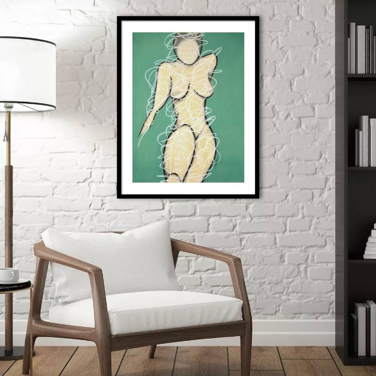 Original Figurative Nude Drawing by Sabina D'Antonio