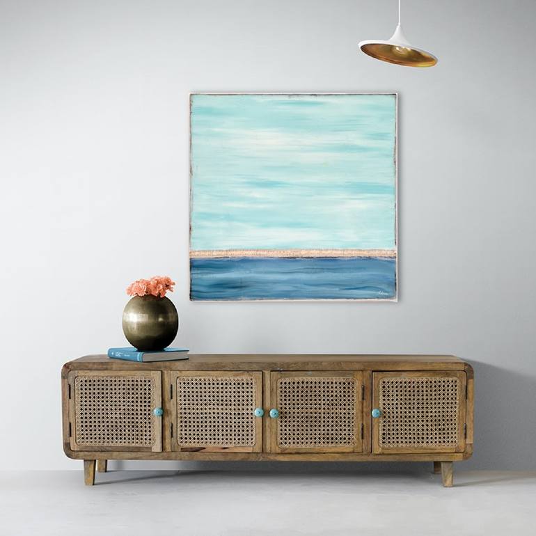 Original Color Field Painting Seascape Painting by Sabina D'Antonio