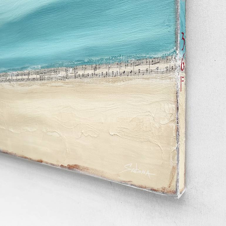 Original Color Field Painting Beach Painting by Sabina D'Antonio