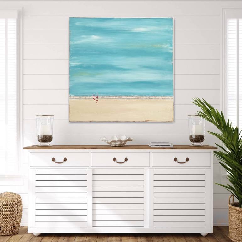 Original Color Field Painting Beach Painting by Sabina D'Antonio