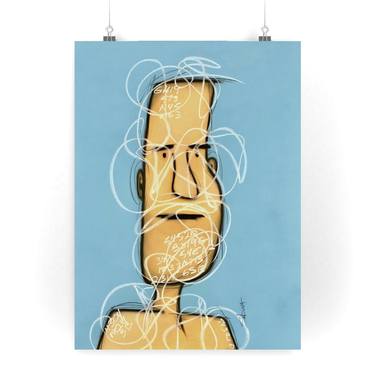 Original Conceptual Men Drawing by Sabina D'Antonio