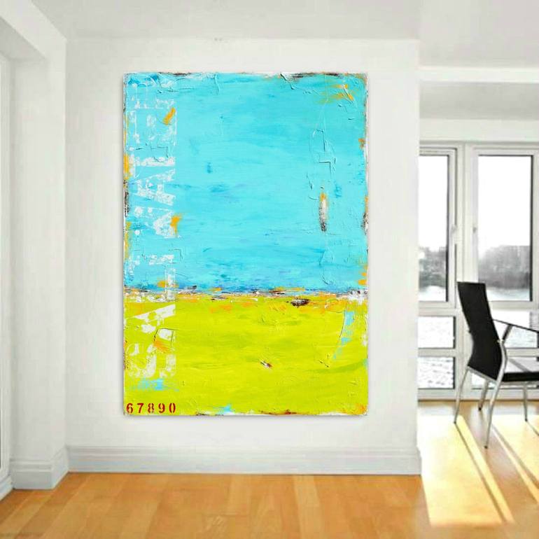 Original Abstract Typography Painting by Sabina D'Antonio