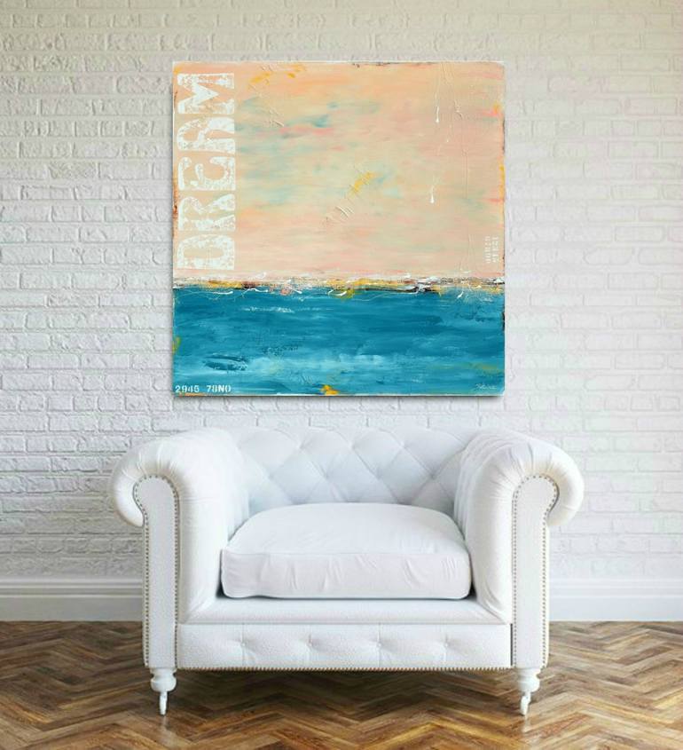 Original Abstract Beach Painting by Sabina D'Antonio