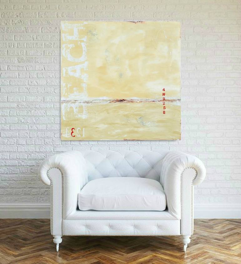 Original Abstract Beach Painting by Sabina D'Antonio