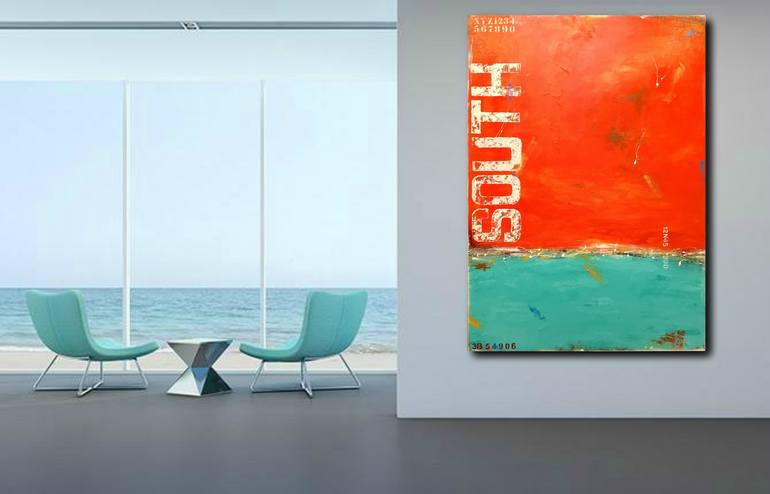 Original Abstract Beach Painting by Sabina D'Antonio