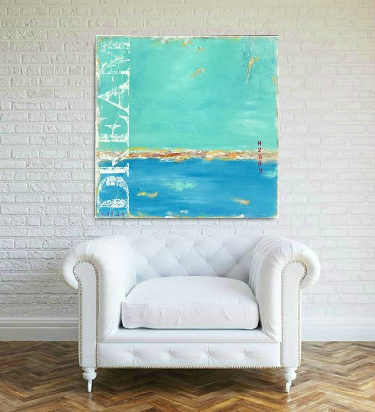 Original Abstract Seascape Painting by Sabina D'Antonio