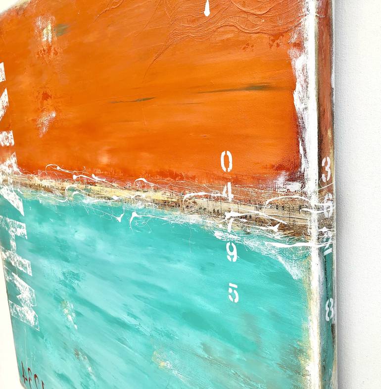 Original Abstract Beach Painting by Sabina D'Antonio