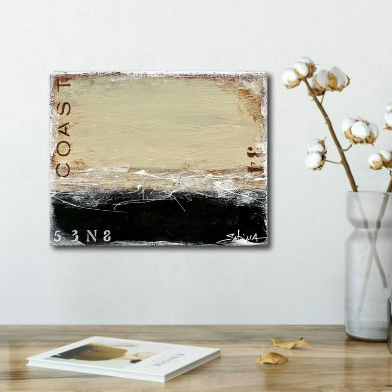 Original Abstract Beach Painting by Sabina D'Antonio