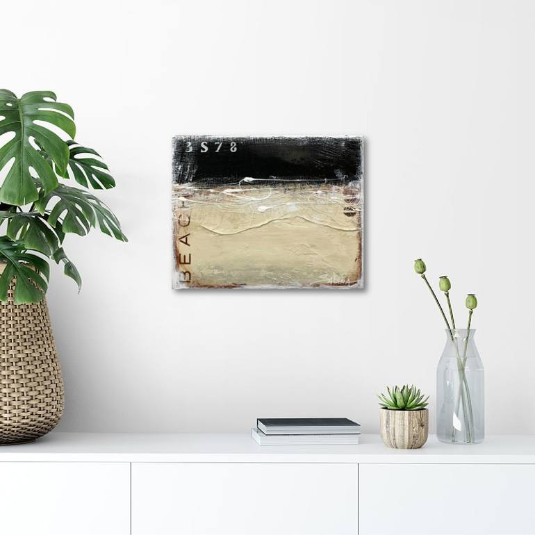 Original Abstract Beach Painting by Sabina D'Antonio