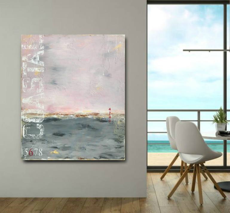 Original Abstract Beach Painting by Sabina D'Antonio