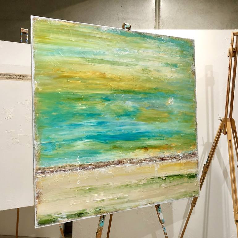 Original Abstract Beach Painting by Sabina D'Antonio