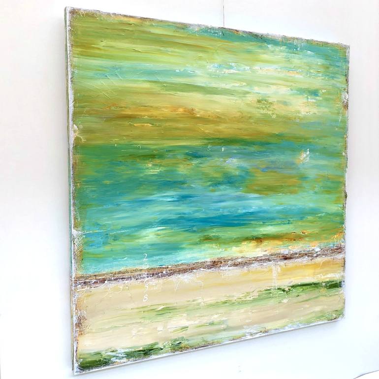 Original Abstract Beach Painting by Sabina D'Antonio