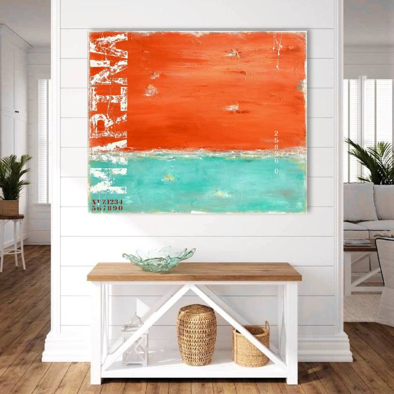 Original Abstract Beach Painting by Sabina D'Antonio