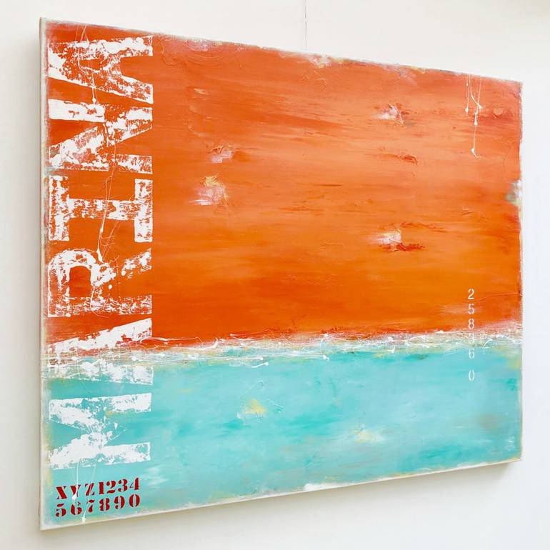 Original Abstract Beach Painting by Sabina D'Antonio