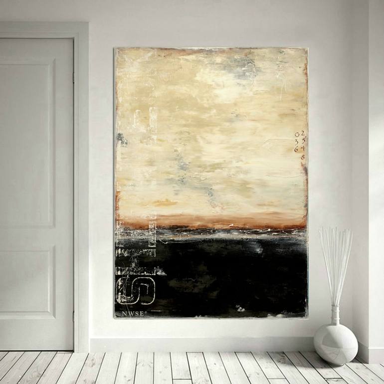 Original Abstract Beach Painting by Sabina D'Antonio