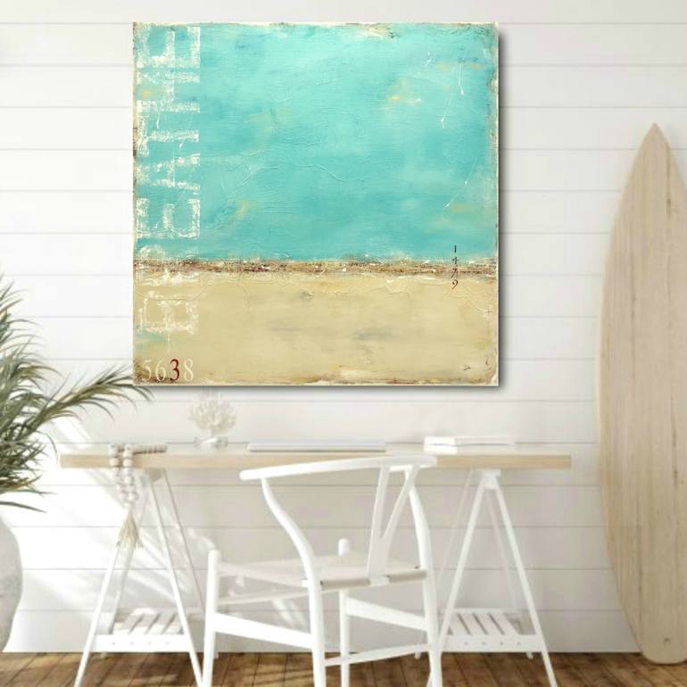 Original Abstract Beach Painting by Sabina D'Antonio