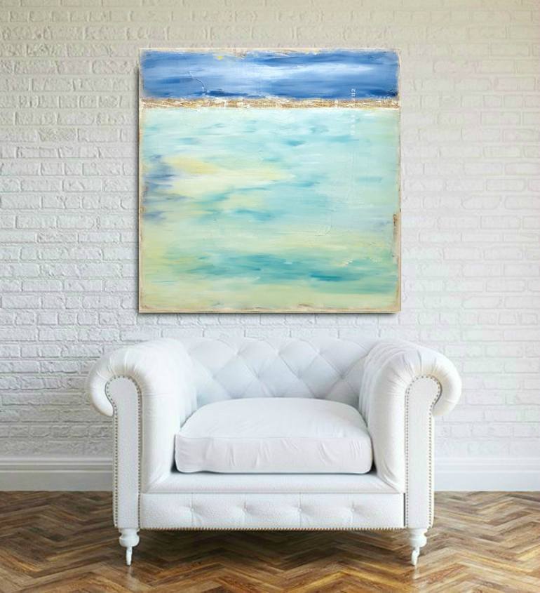 Original Abstract Beach Painting by Sabina D'Antonio