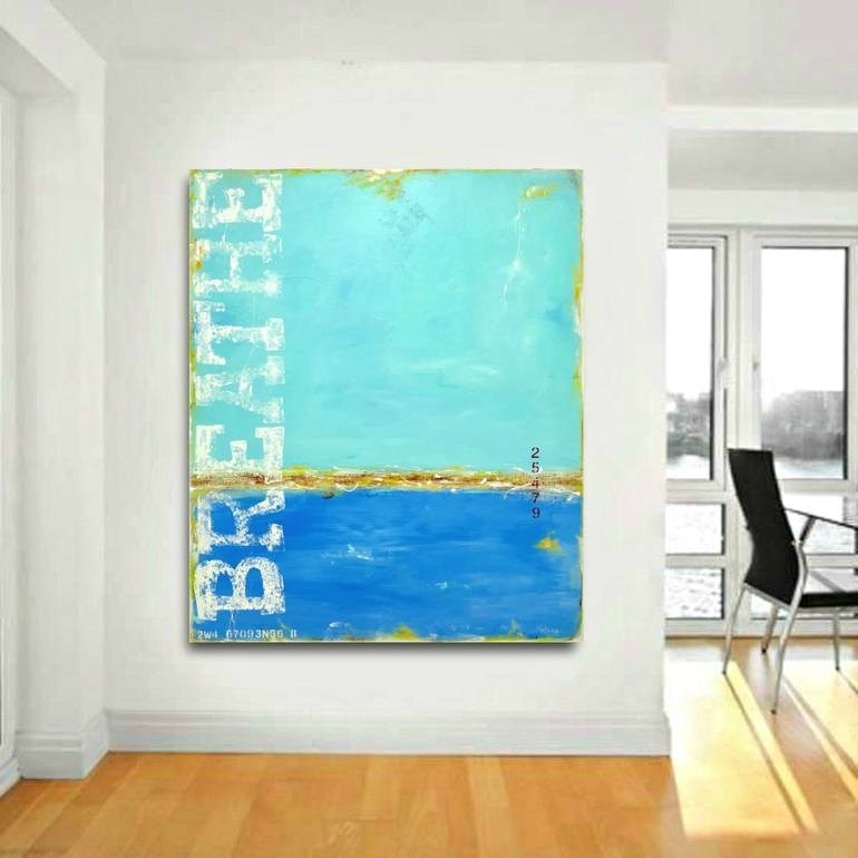 Original Abstract Beach Painting by Sabina D'Antonio