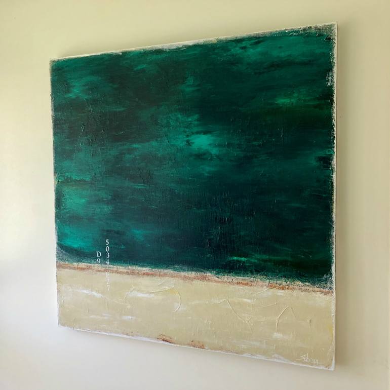 Original Abstract Beach Painting by Sabina D'Antonio