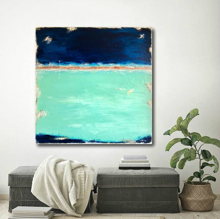 Original Abstract Beach Painting by Sabina D'Antonio