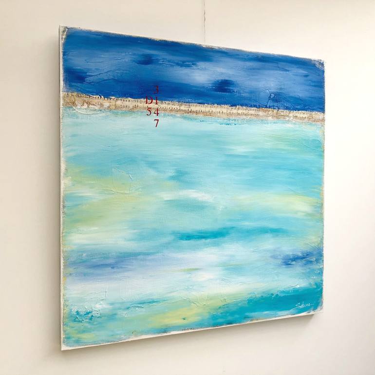 Original Abstract Beach Painting by Sabina D'Antonio