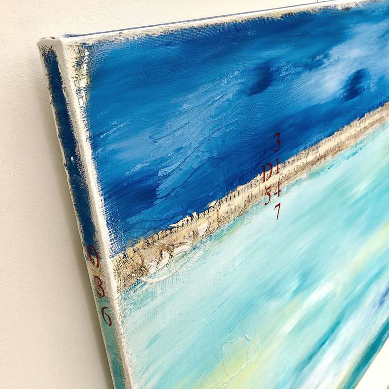 Original Abstract Beach Painting by Sabina D'Antonio