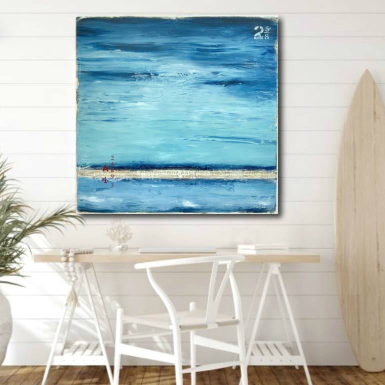 Original Abstract Beach Painting by Sabina D'Antonio