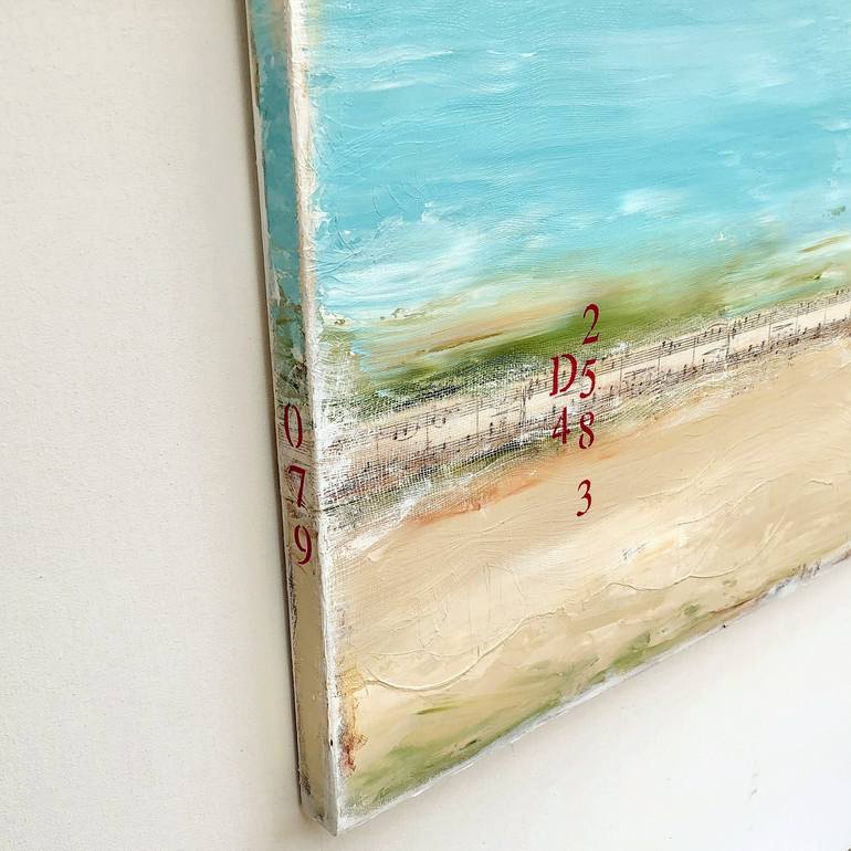 Original Abstract Beach Painting by Sabina D'Antonio