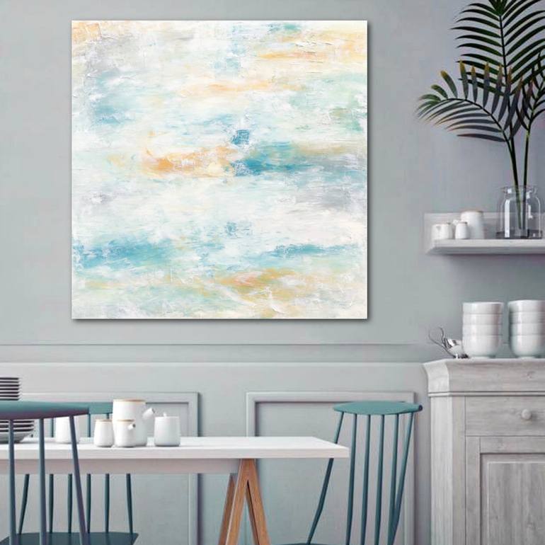 Original Abstract Beach Painting by Sabina D'Antonio