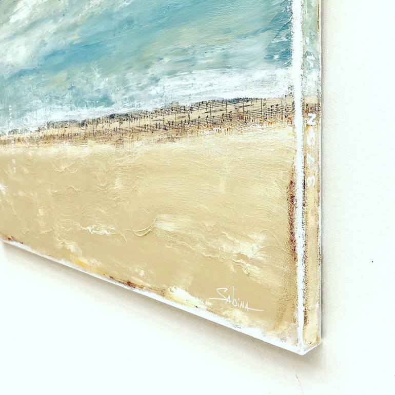 Original Abstract Beach Painting by Sabina D'Antonio