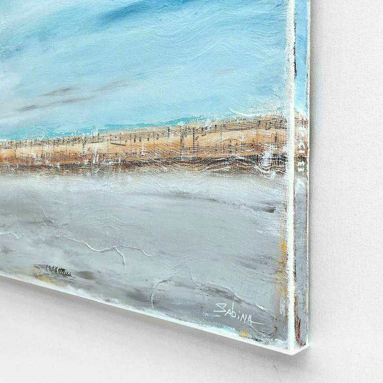 Original Abstract Beach Painting by Sabina D'Antonio