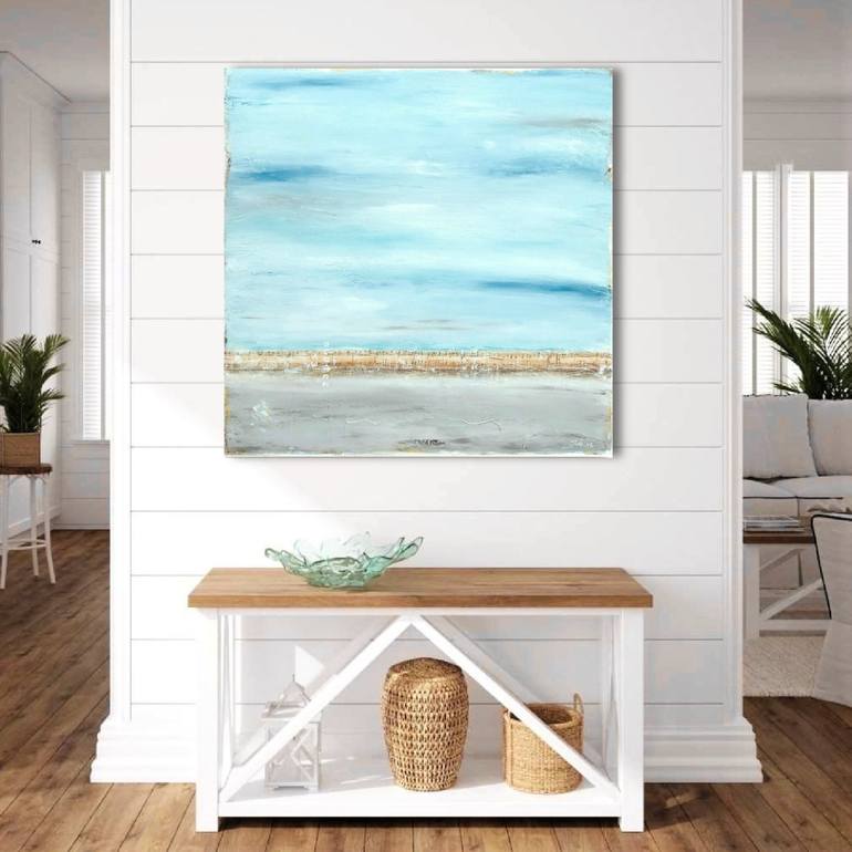 Original Abstract Beach Painting by Sabina D'Antonio