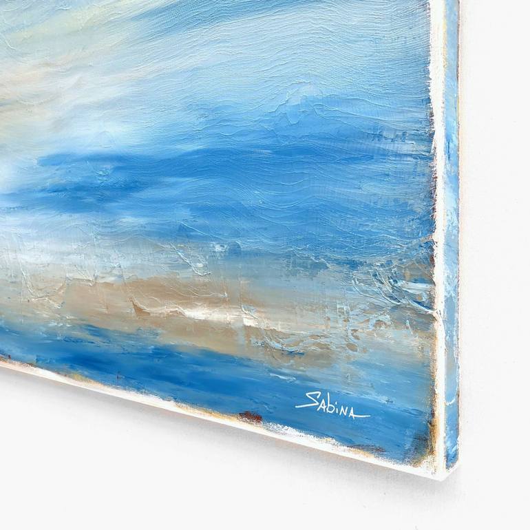 Original Abstract Beach Painting by Sabina D'Antonio