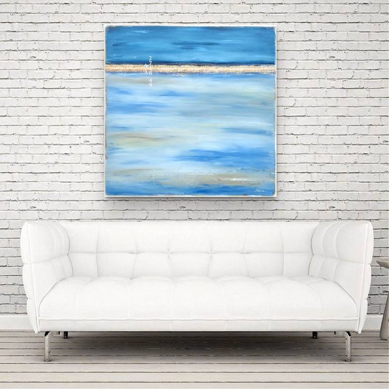 Original Abstract Beach Painting by Sabina D'Antonio