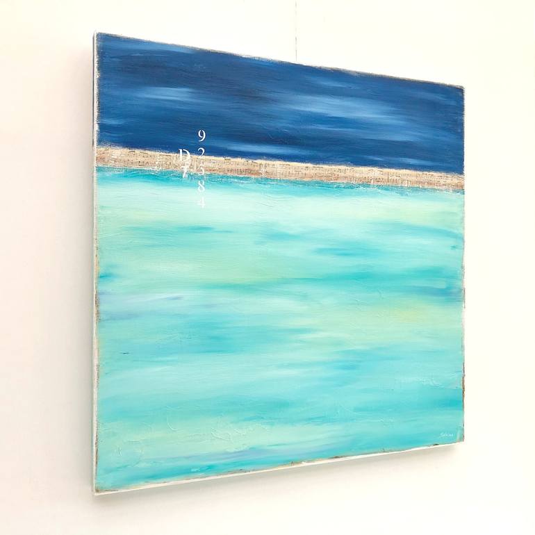 Original Abstract Beach Painting by Sabina D'Antonio