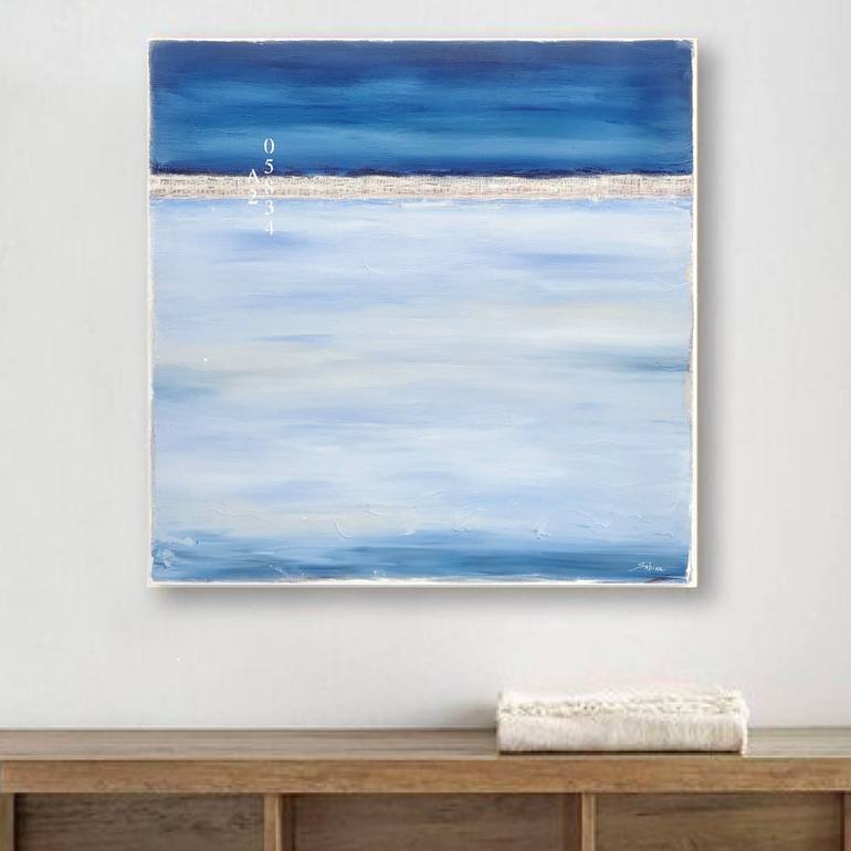 Original Abstract Beach Painting by Sabina D'Antonio