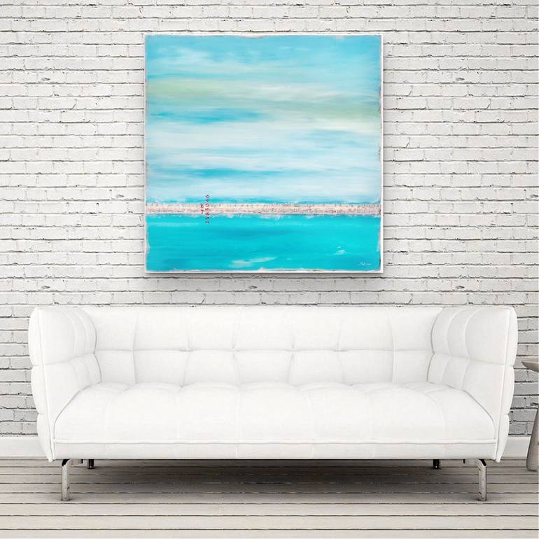 Original Abstract Beach Painting by Sabina D'Antonio