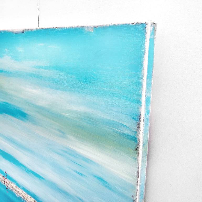 Original Abstract Beach Painting by Sabina D'Antonio