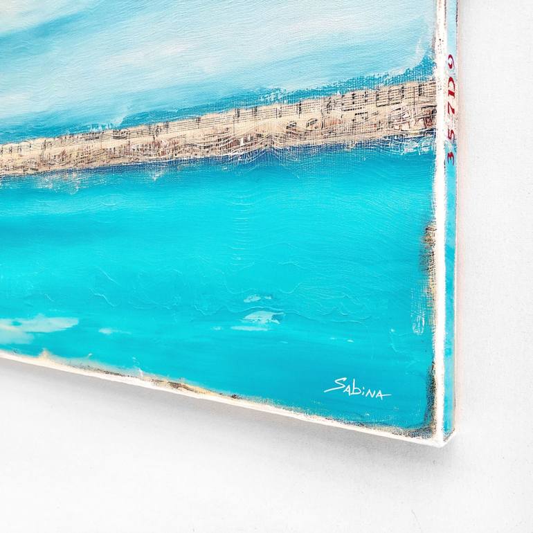 Original Abstract Beach Painting by Sabina D'Antonio