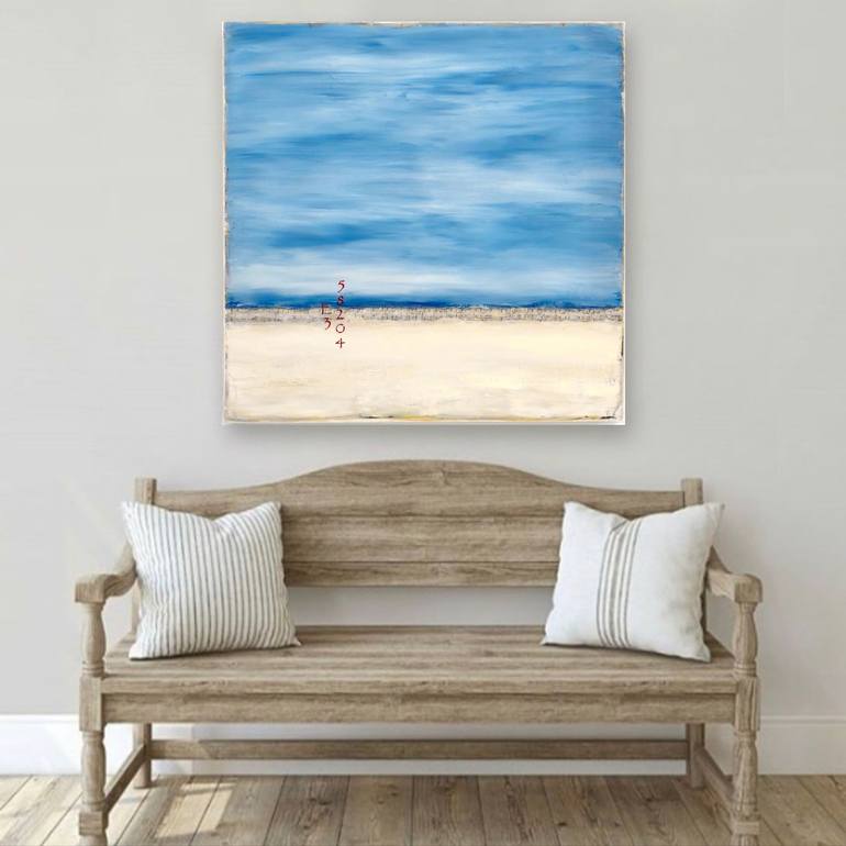 Original Abstract Expressionism Beach Painting by Sabina D'Antonio