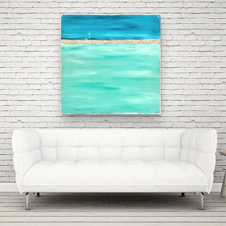 Original Abstract Beach Painting by Sabina D'Antonio