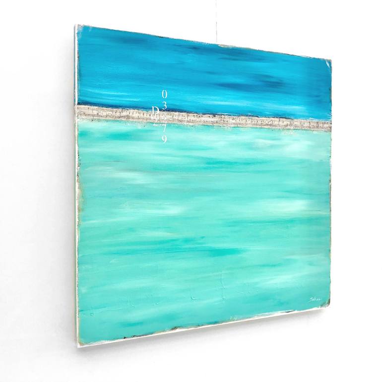 Original Abstract Beach Painting by Sabina D'Antonio