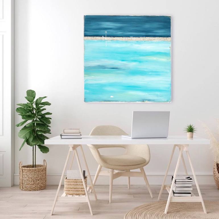 Original Abstract Seascape Painting by Sabina D'Antonio