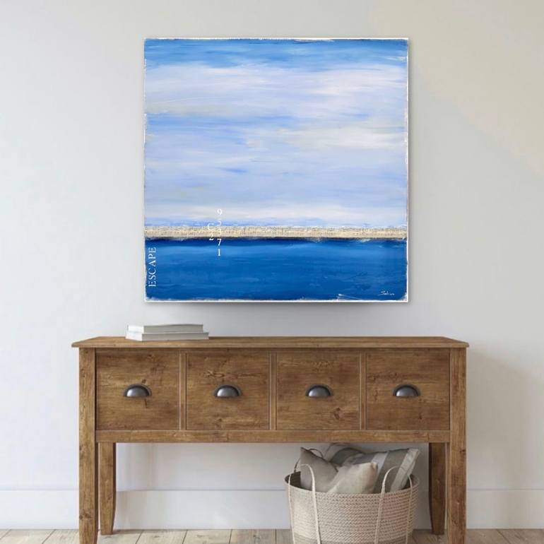 Original Abstract Beach Painting by Sabina D'Antonio