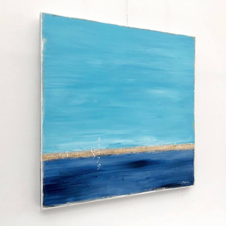 Original Abstract Beach Painting by Sabina D'Antonio